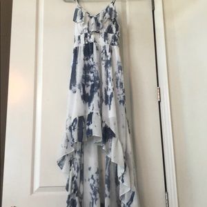 Guess tie-dye high low dress